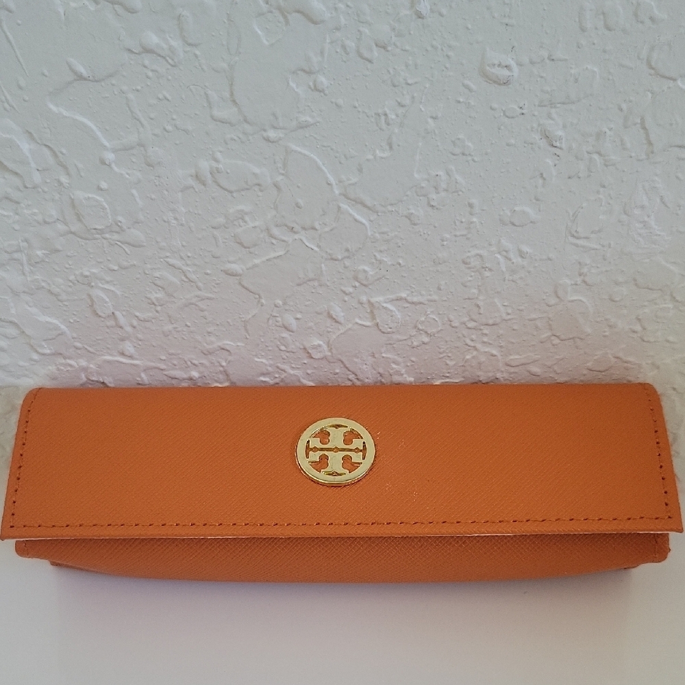 NWOT Tory Burch Orange Eyeglasses Case